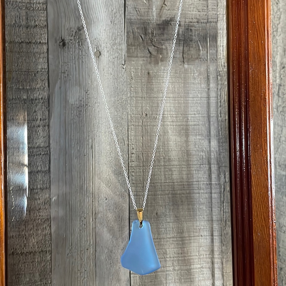 Montana Yellowstone River Glass Necklace